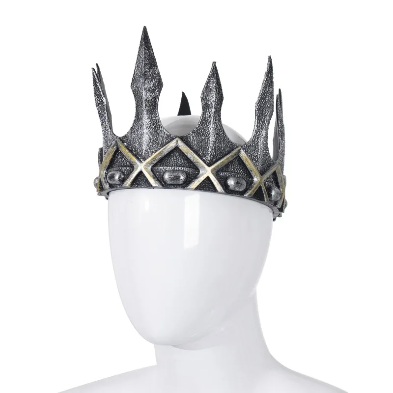 มงกุฎกษัตริย์ยุคกลาง อุปกรณ์เสริมชุดฮาโลวีน วัสดุโฟมสไตล์วินเทจ สำหรับการแสดงบนเวที