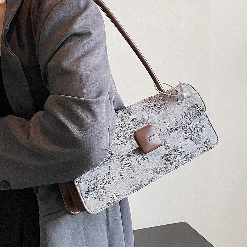 

Luxury Designer Women's Bag Retro Jacquard Underarm Shoulder Bags Elegant Fashion Ladies All-match Handbags for Party