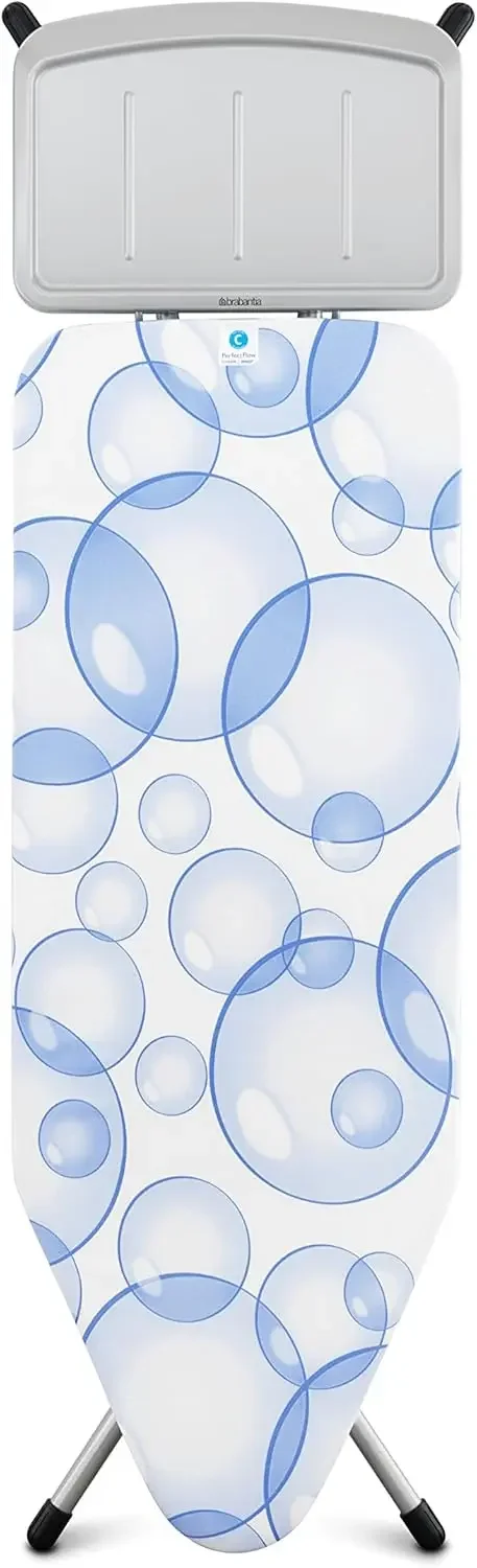 

Ironing Board C - Extra Large Steam Iron Rest Adjustable in Height Non-Slip Rubber Feet Triple Layer Cotton Cover