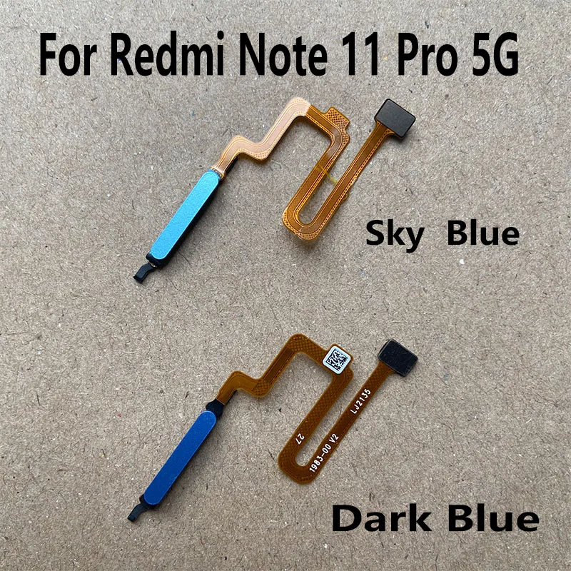 New For Xiaomi Redmi Note 11 PRO Fingerprint Sensor Home Button Menu Touch ID Scanner Ribbon Connector Flex Cable 4G 5G