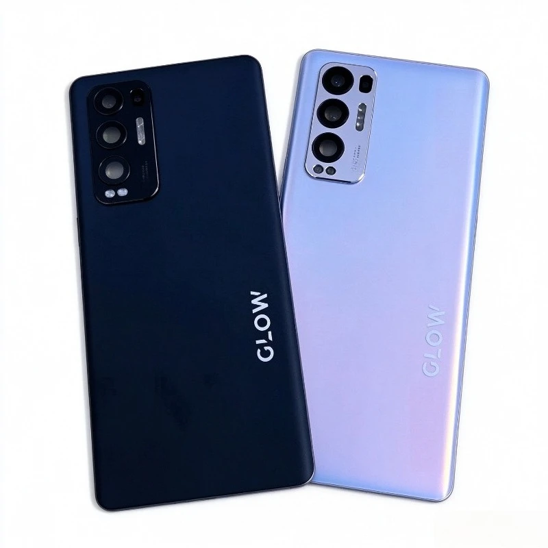Replacement Back Glass Battery Cover For OPPO Find X3 Neo 5G CPH2207, Rear Housing Door With Camera Lens And Adhesive Sticker