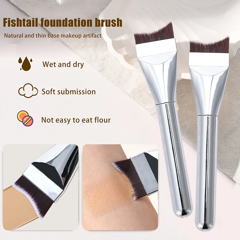 

Crescent Makeup Foundation Brush Mixing Palette Flat Curved Face Cream Contour Brush Lipstick Eye Shadow Mixer Palette Puff Set