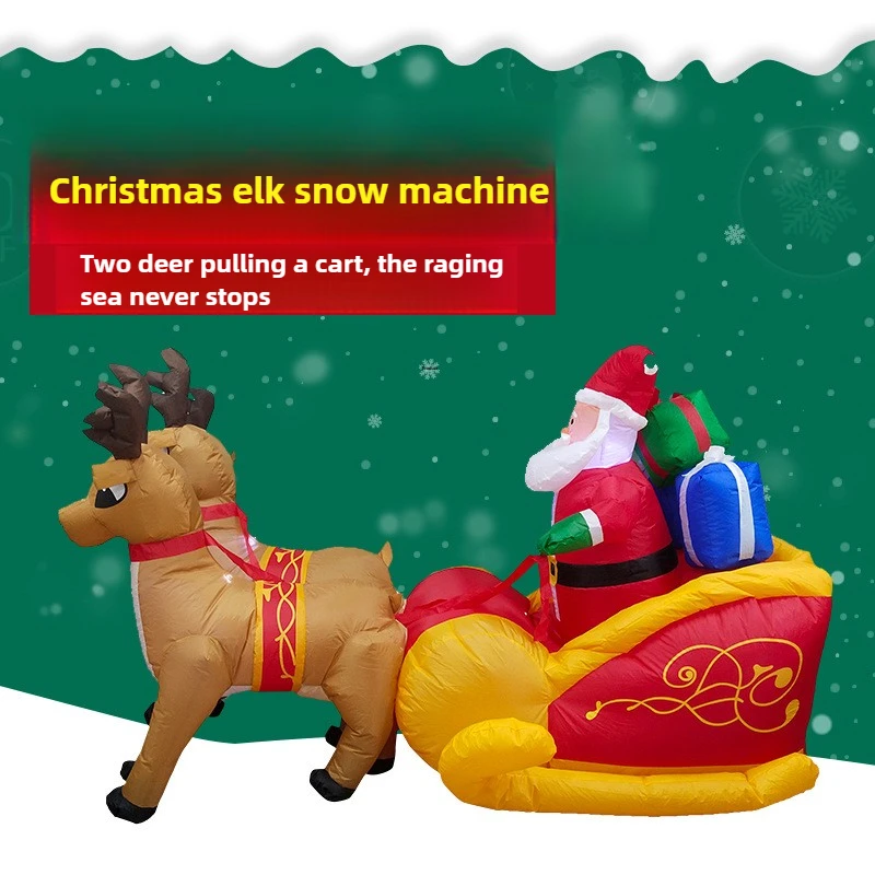 

Best Selling Christmas Inflatable Decor Santa Claus Reindeer Sleigh Yard Ornament