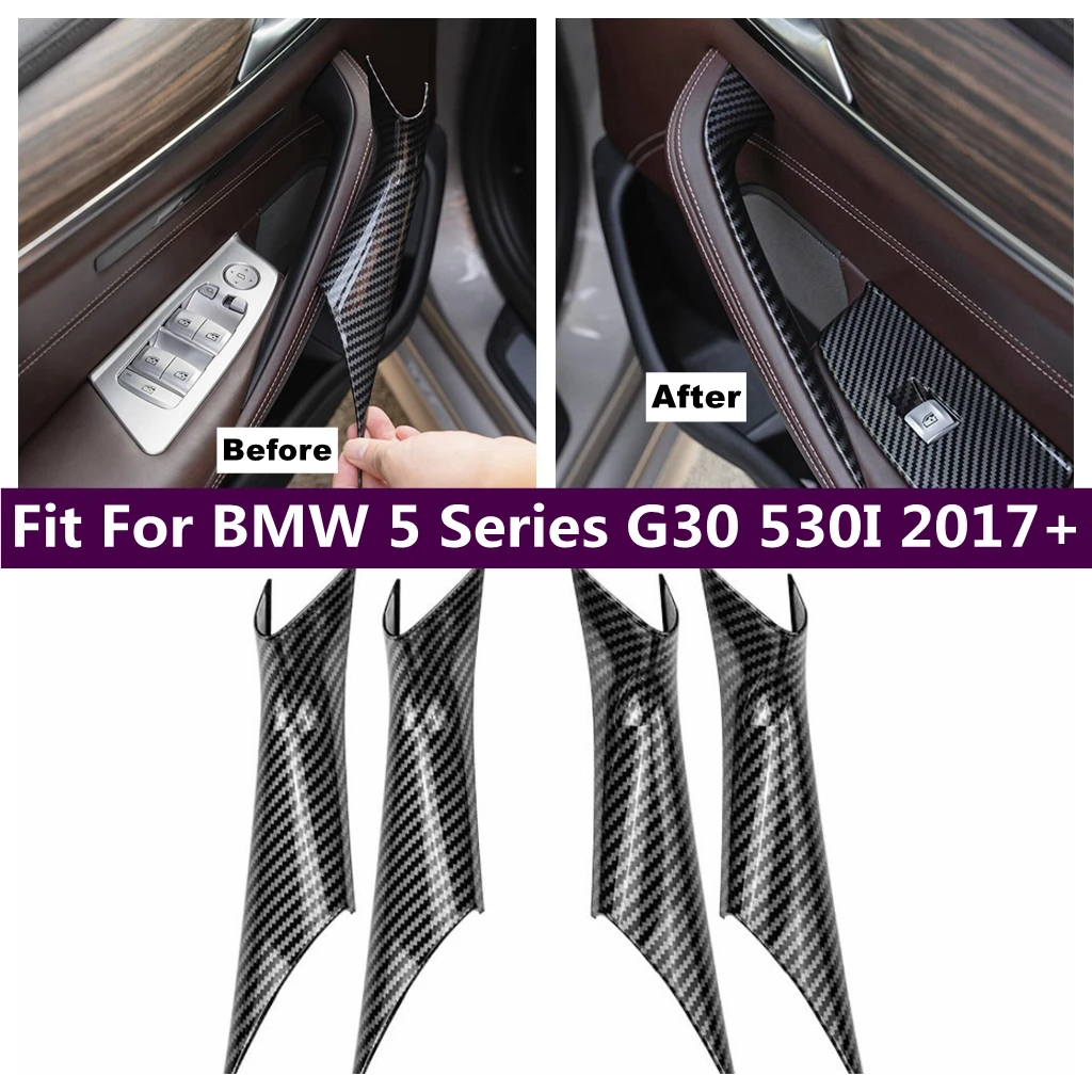 Inner Door Handle Armrest Decoration Panel Cover Trim Fit For BMW 5 Series G30 530I 2017 - 2023 Interior Accessories