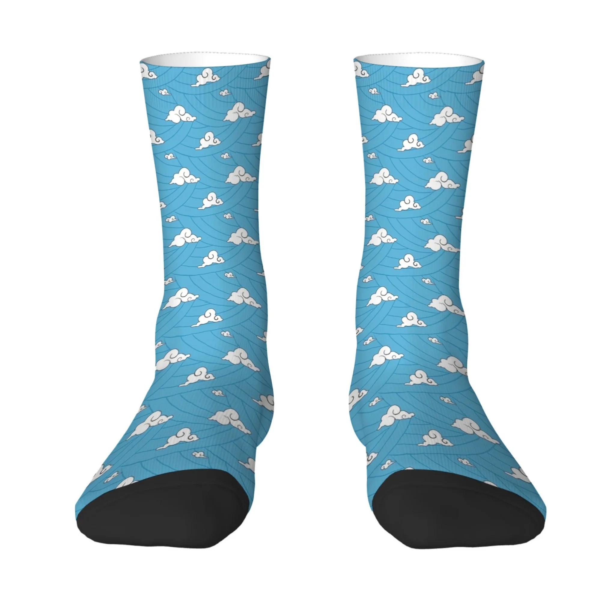 Cloud Wave Socks Soft Comfortable Skin Friendly Men's Socks Sports Fitness Retro Stylish Streetwear Harajuku Compression Socks