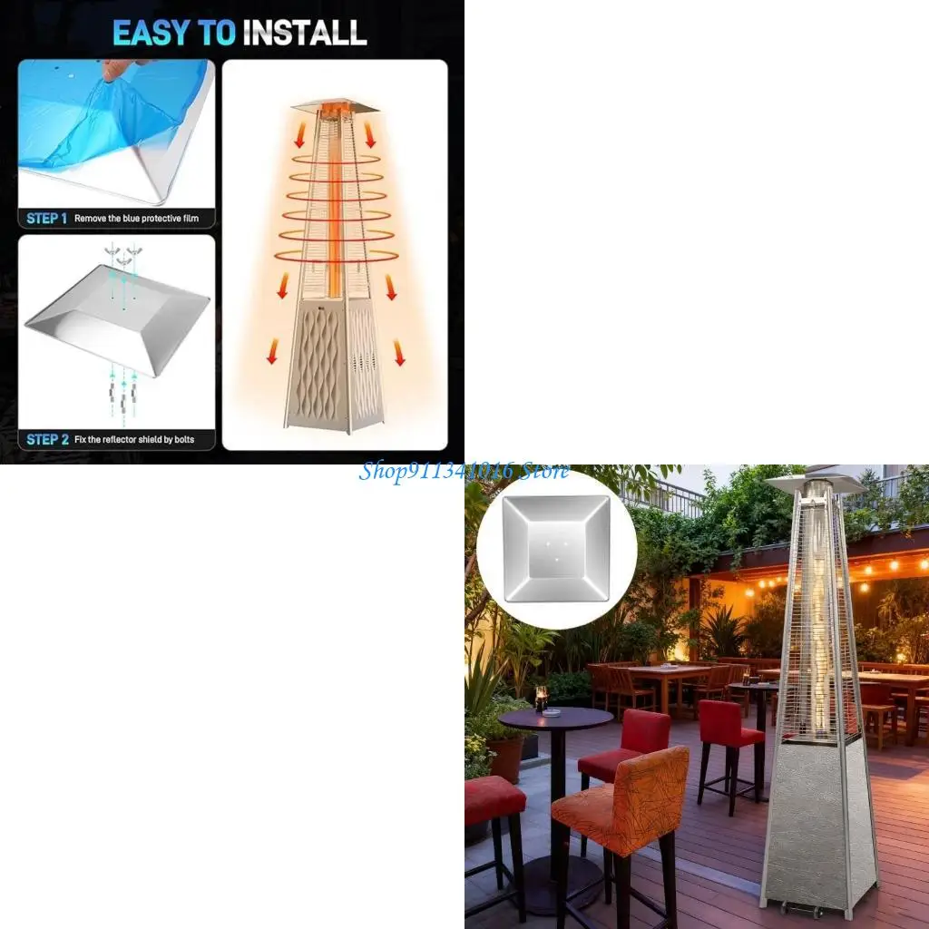  Stainless Steel Garden Heaters Square Cover 11cm Ventilation Anti Tip Over Protecting