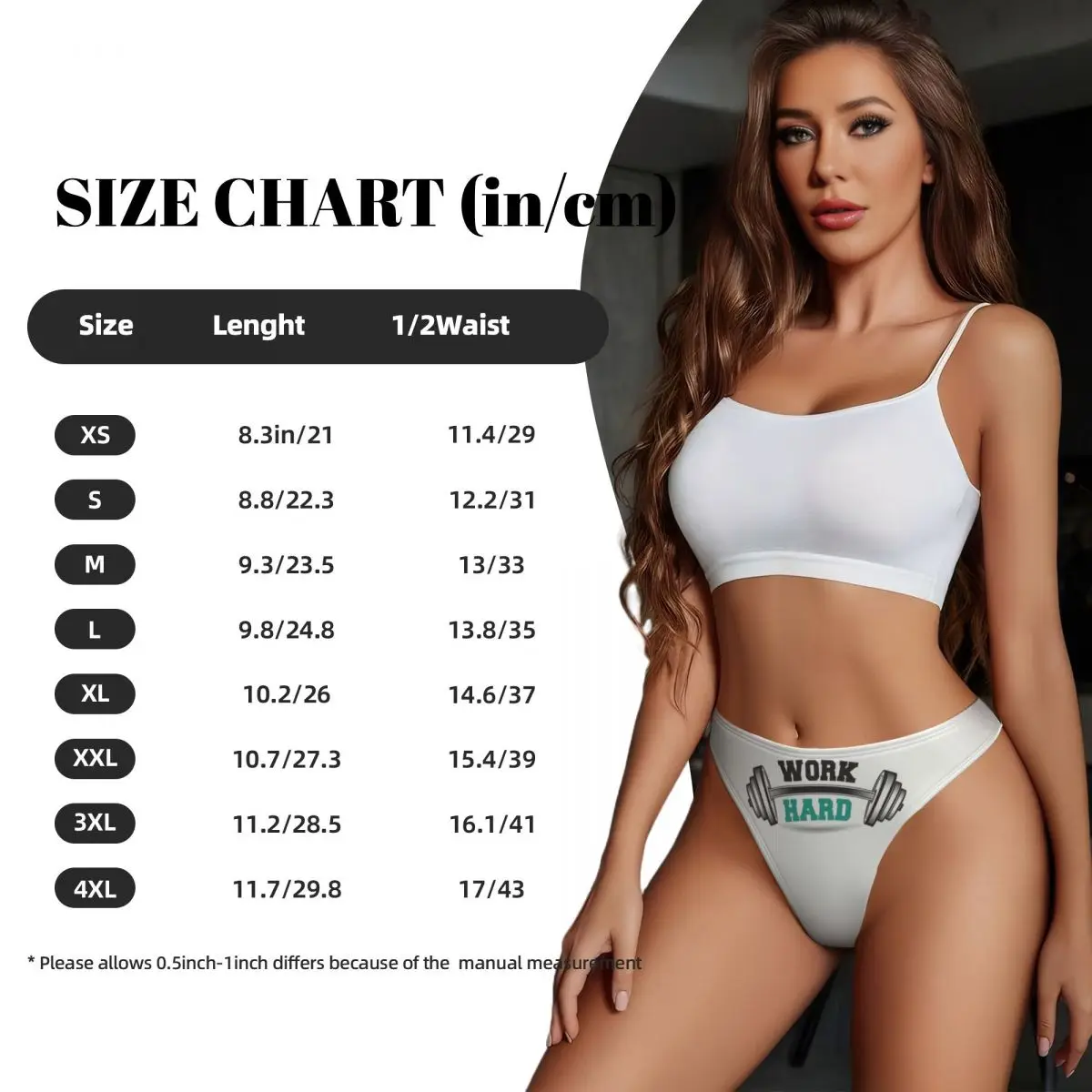 Custom Work Hard Gym Motivational Quote G-string Panties Women's Breathable Bodybuilding Workout Fitness Thongs Underwear