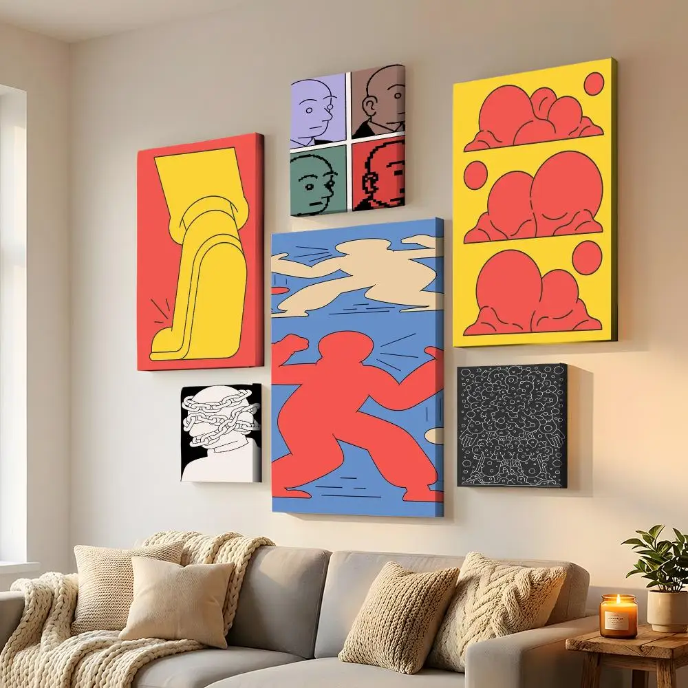 Artist M-Matt Jennings Framed Wall Painting HD Canvas Wall Art | Optional Framed/Unframed | Modern Entryway Home Decor