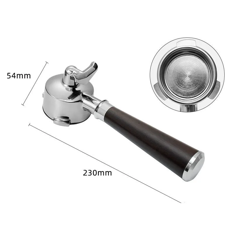 54 مللي متر الفولاذ المقاوم للصدأ القهوة Portafilter مرشح صنبور مزدوج مع 2 كوب سلة ل Breville حكيم 870/875/878/880 أداة تصفية