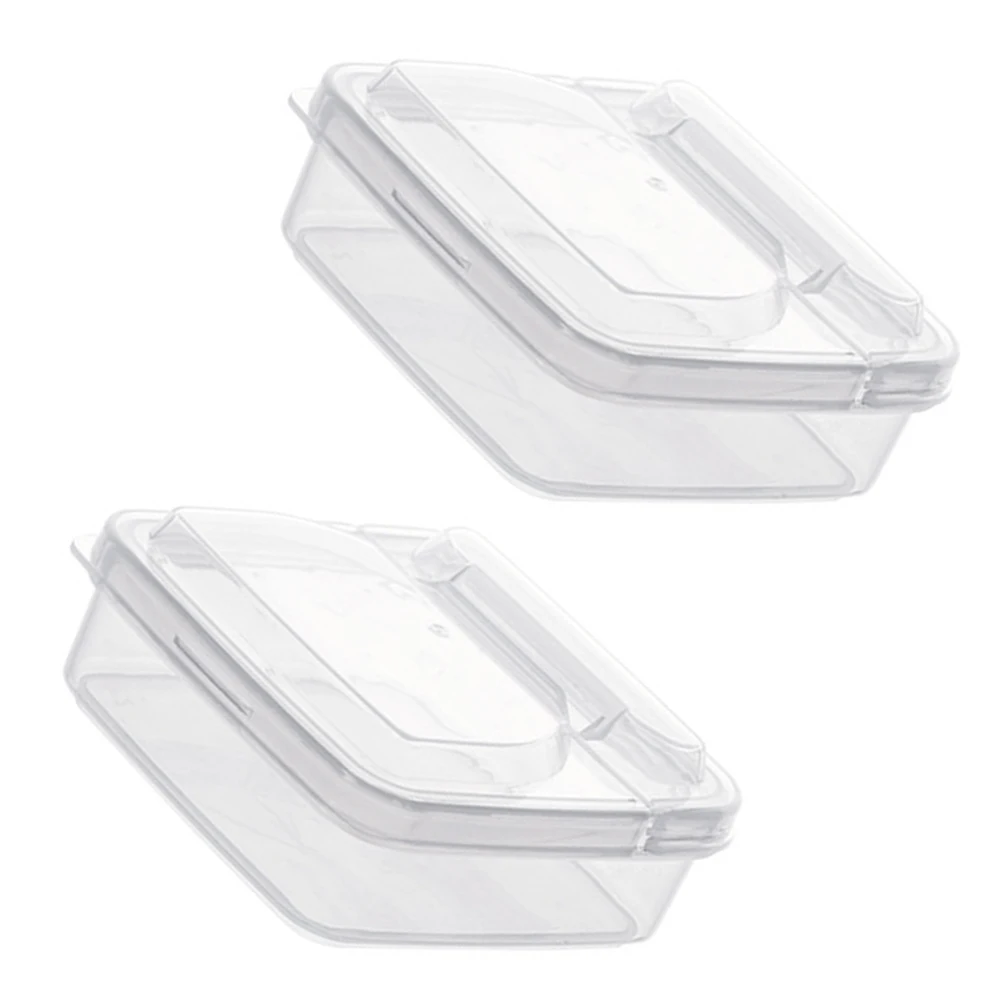 

2Pcs Exquisite Cheese Boxes Perfectly Keep Food Fresh Butter Dishes for Home Kitchen Refrigerator Storage Solutions