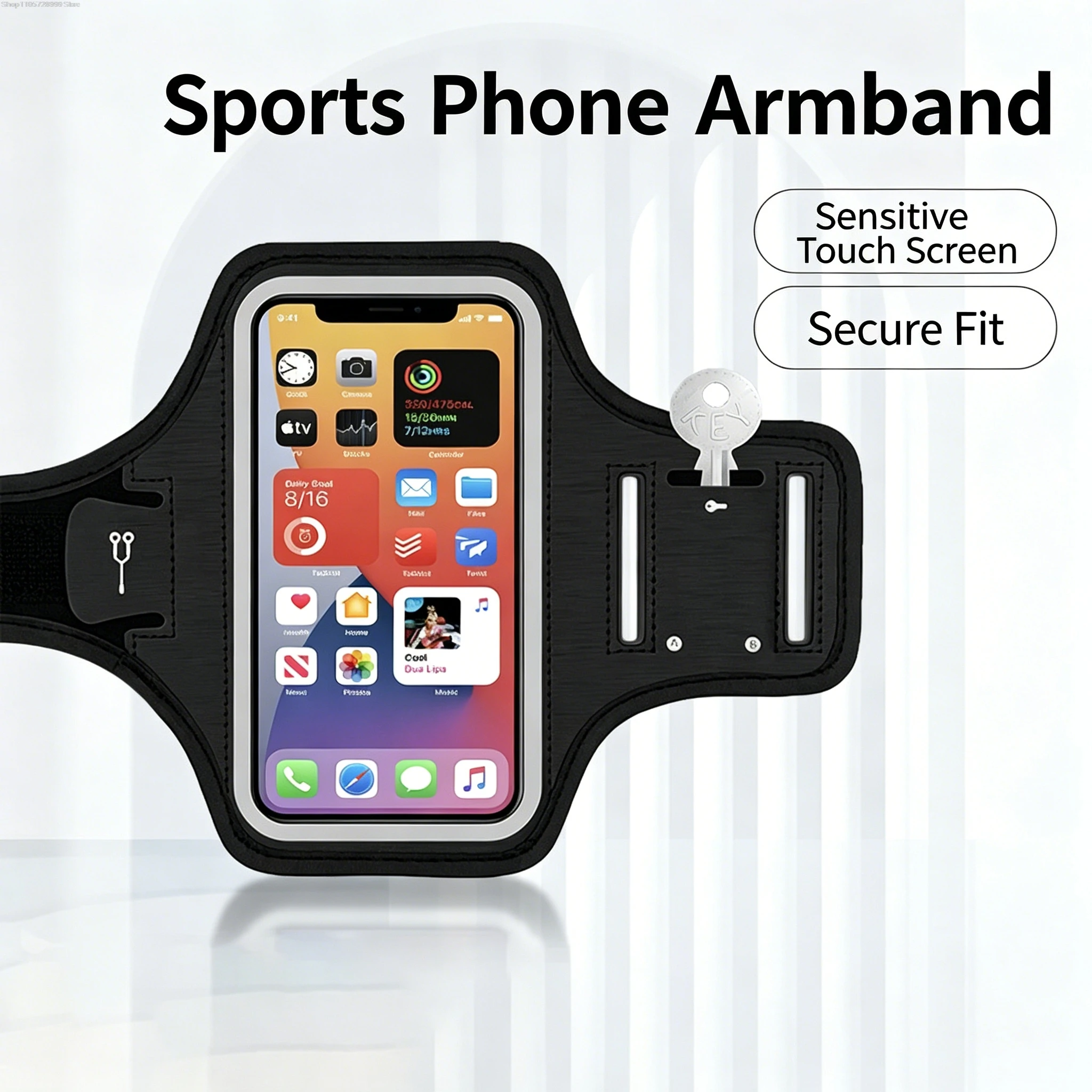 Touchscreen Lightweight Running Armband Outdoor Sports Fitness Phone Arm Bag for Most Smartphones Summer Gym Exercise