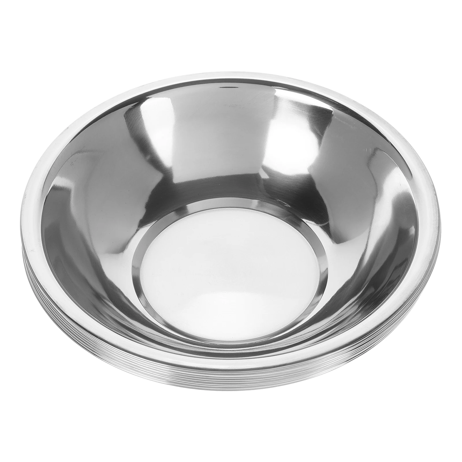 

10 Pcs Stainless Steel Soup Bowl Thickened Mixing Kitchen Cooking Large Metal Salad Serving Bowls Sturdy Anti Rust Resistant