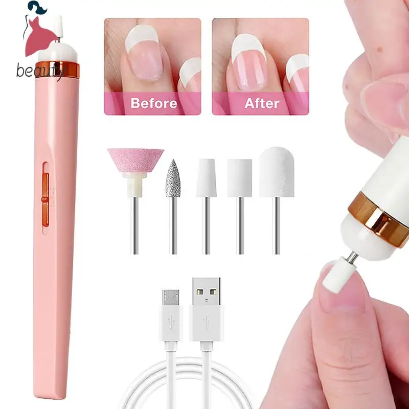 Mini juego de manicura eléctrico, máquina de manicura eléctrica, taladro de uñas, Kit de aseo de manicura, pulidor, removedor