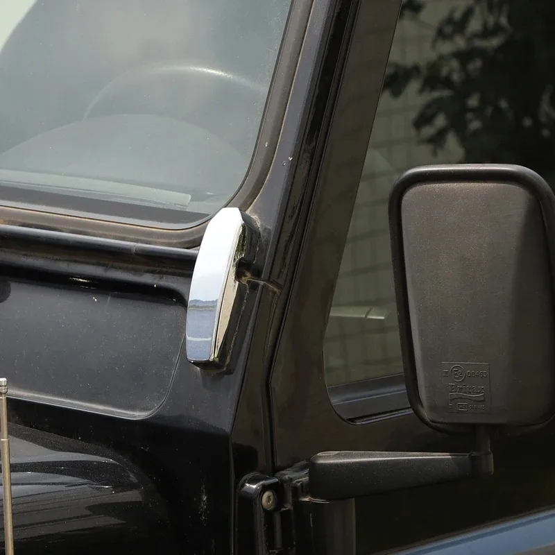 لاند روفر ديفندر 110 90 130 2004-2018 سبائك الألومنيوم الأحمر سيارة الزجاج الأمامي اتصال غطاء الكسوة اكسسوارات السيارات