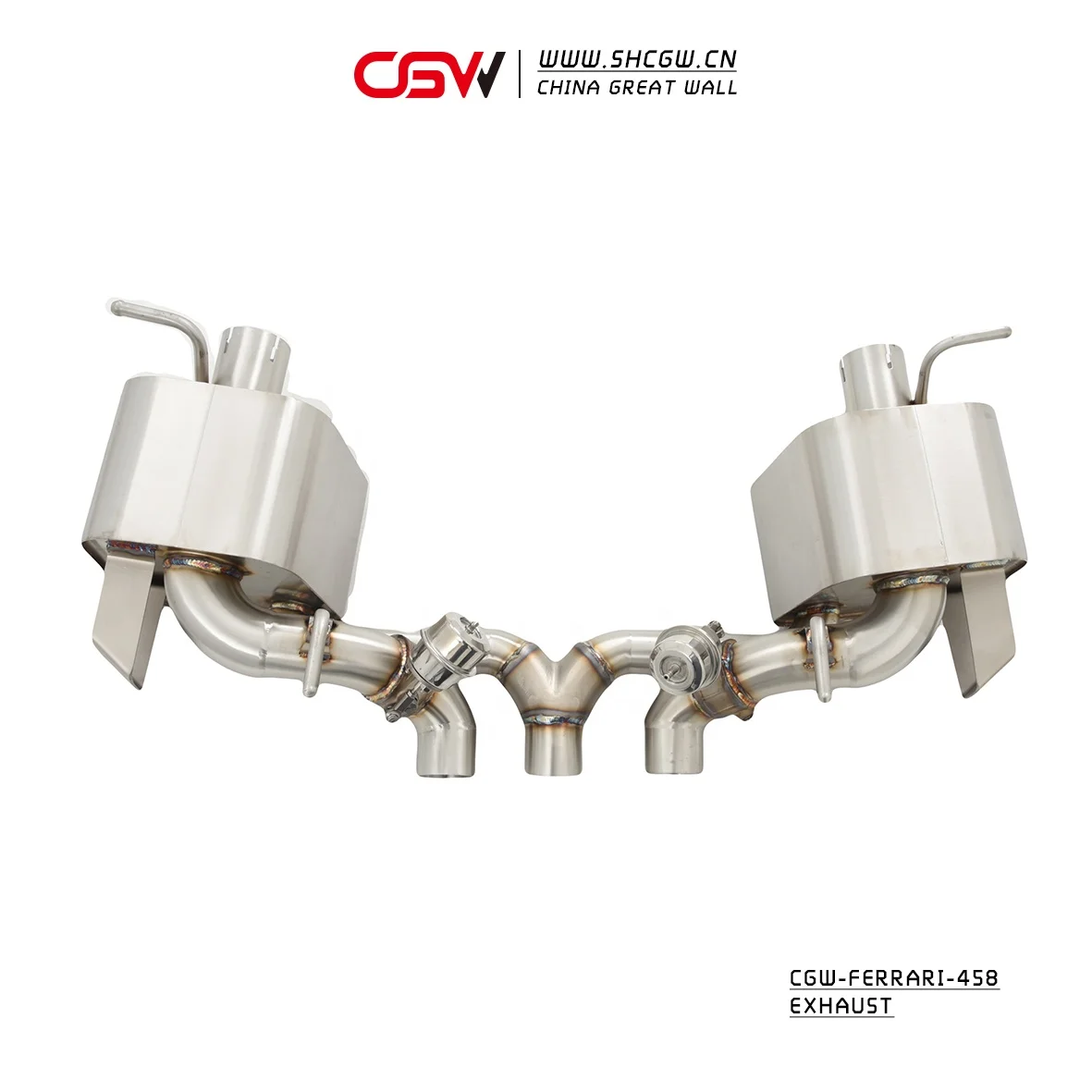 Full Exhaust System Muffler Vacuum Valves for 488 3.9L V8 2015-2019