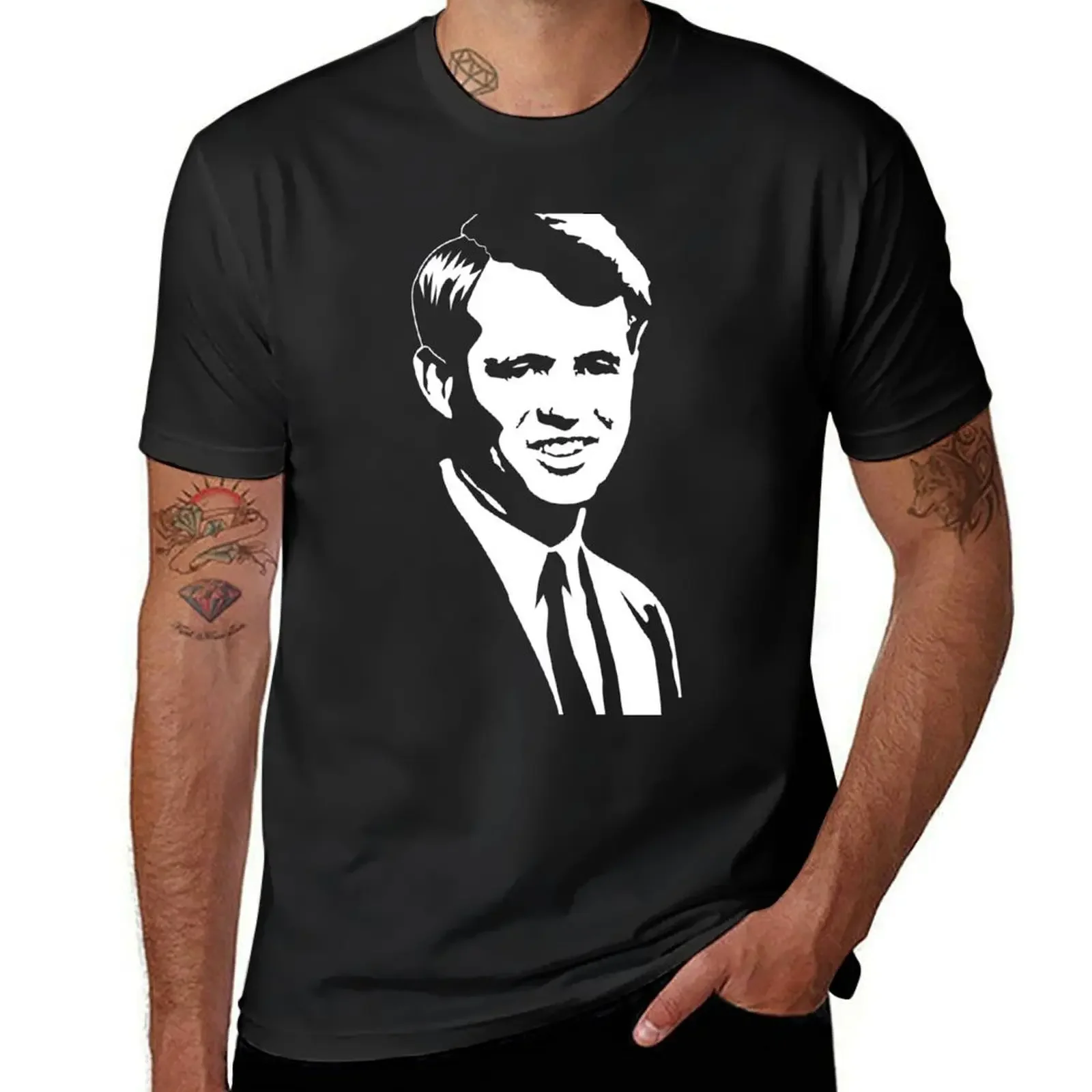 Robert F Kennedy T-Shirt blue archive oversized graphic tee vintage graphic tee heavyweight t shirts for men