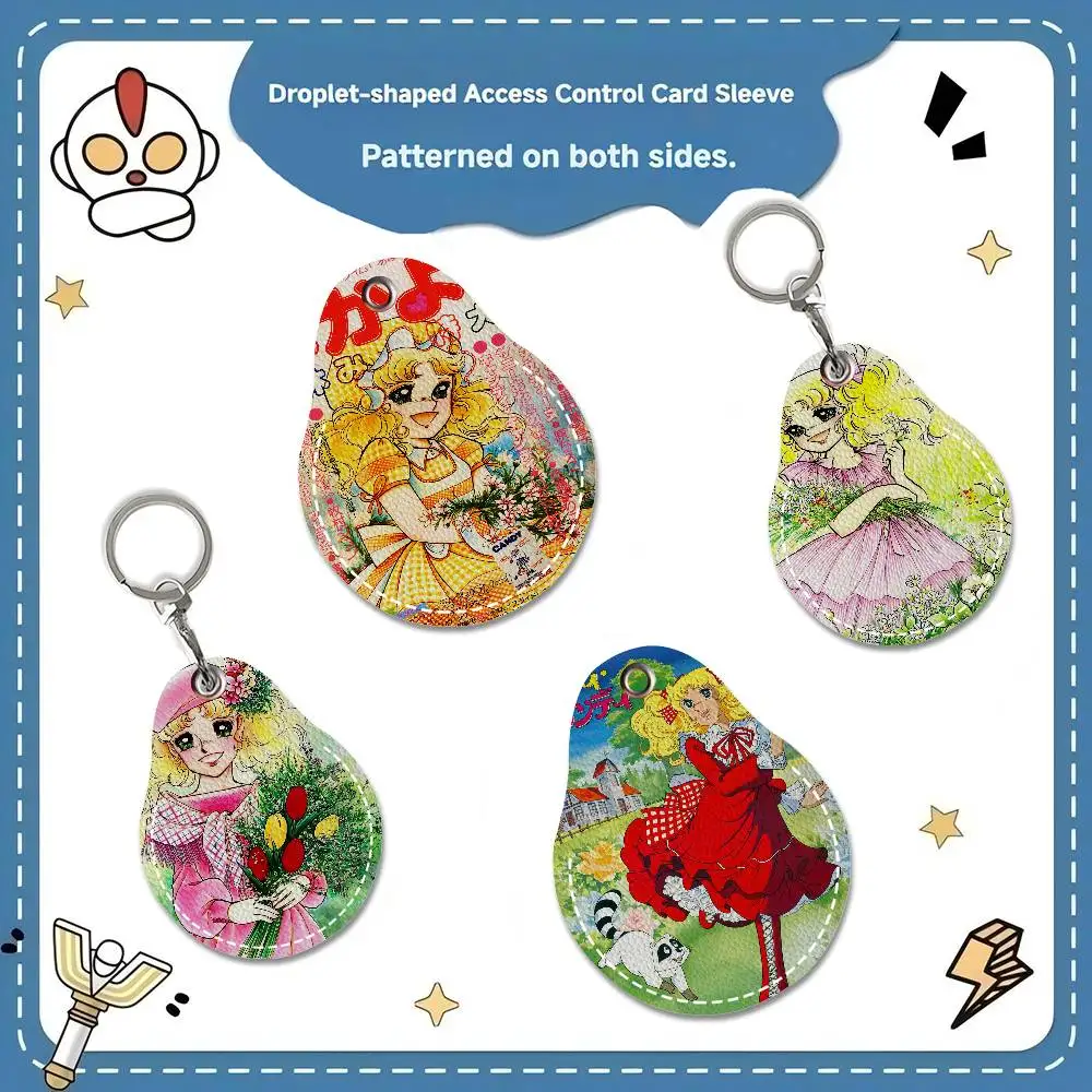 Candy Candy Anime Waterdrop Aped N Acc Control Card Holder For Vehicles Public Transport Keychain Protective Cover