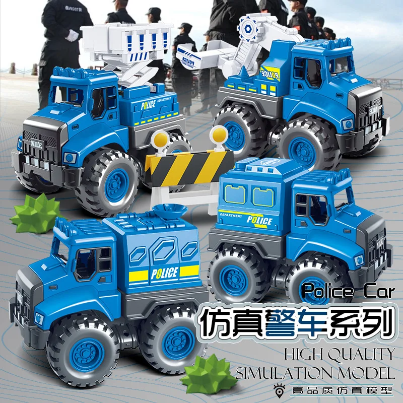 

Children's police car series simulation fire truck boy anti-collision and drop-resistant inertia toy car