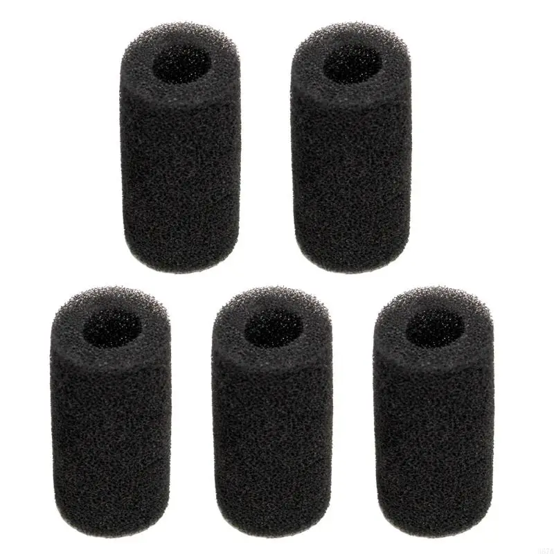 367A 5 Pieces Pre-Filter Sponge Replacement Aquarium Filter Media Black Foam Rolls Fish for Tank Filter Covers Accessories