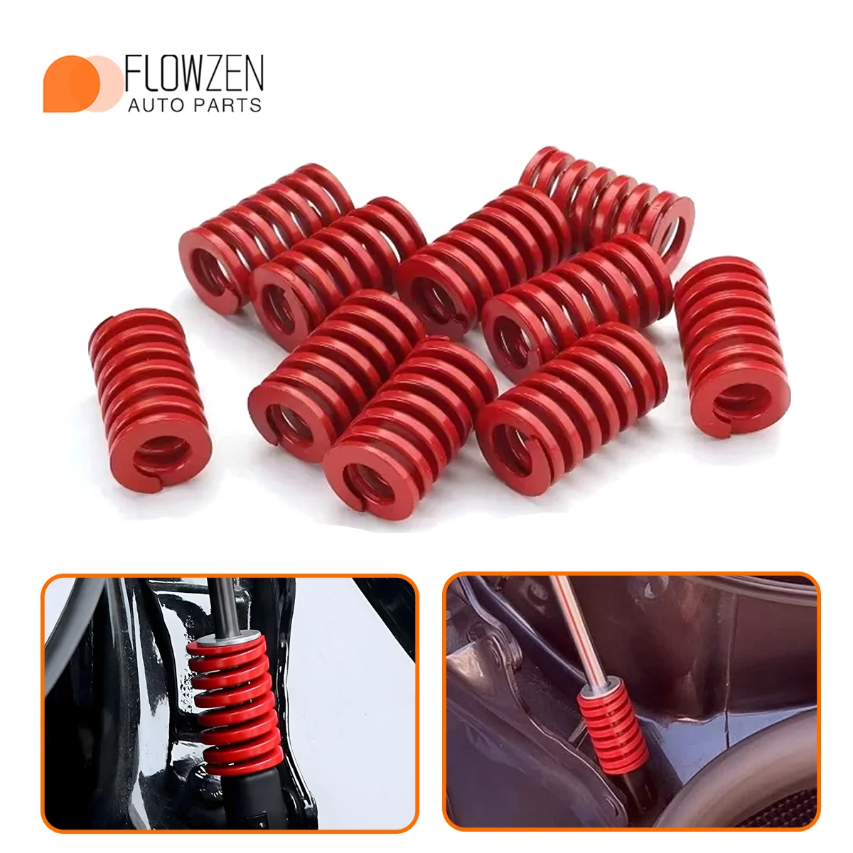 1/2/4/8PCS Red Die Springod 25mm Car Rear Luggage Rear Door Support Lifting Tool Compression Spiral Stamping Spring Accessories