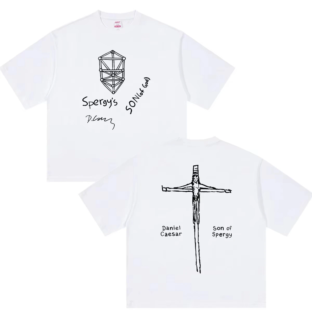 Daniel Caesar Son of Spergy Tour 2026 Print T Shirt Men's and Women's Summer Vintage Fashion T-shirt Casual Pure Cotton T-shirt