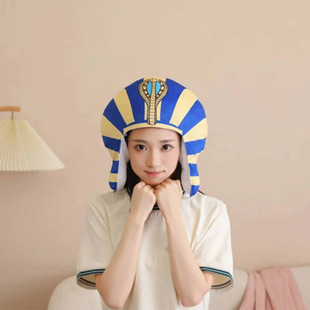 Fantasia Faraone egiziano Corona Palcoscenico storico Disfraz Accessori per costumi Uomini adulti Fantasia Halloween Carnevale Puntelli per feste