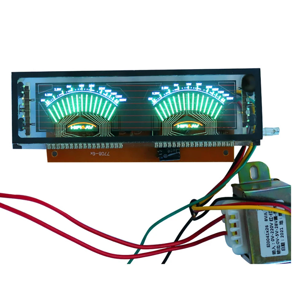 Multimedia Display Pointer VU Meter Level Indicator for Speaker Power Amplifier DIY with AC 220V to DC 5V 12V Power Transformer