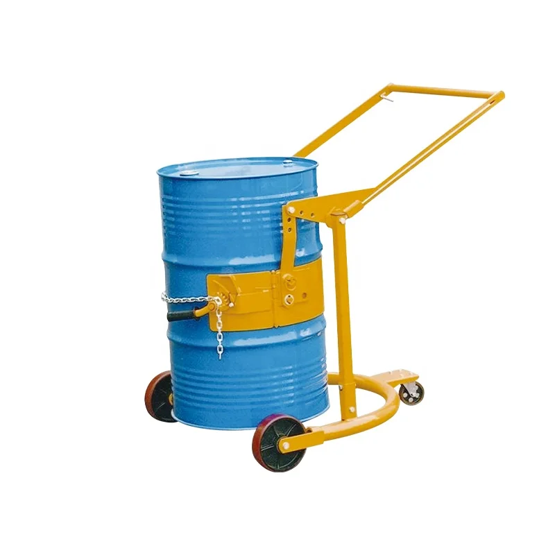 

Custom Moving Oil Drum Lift Hydraulic Pallet Manual Hand Small Drum Truck Trolley Home Use Restaurants Retail Farms