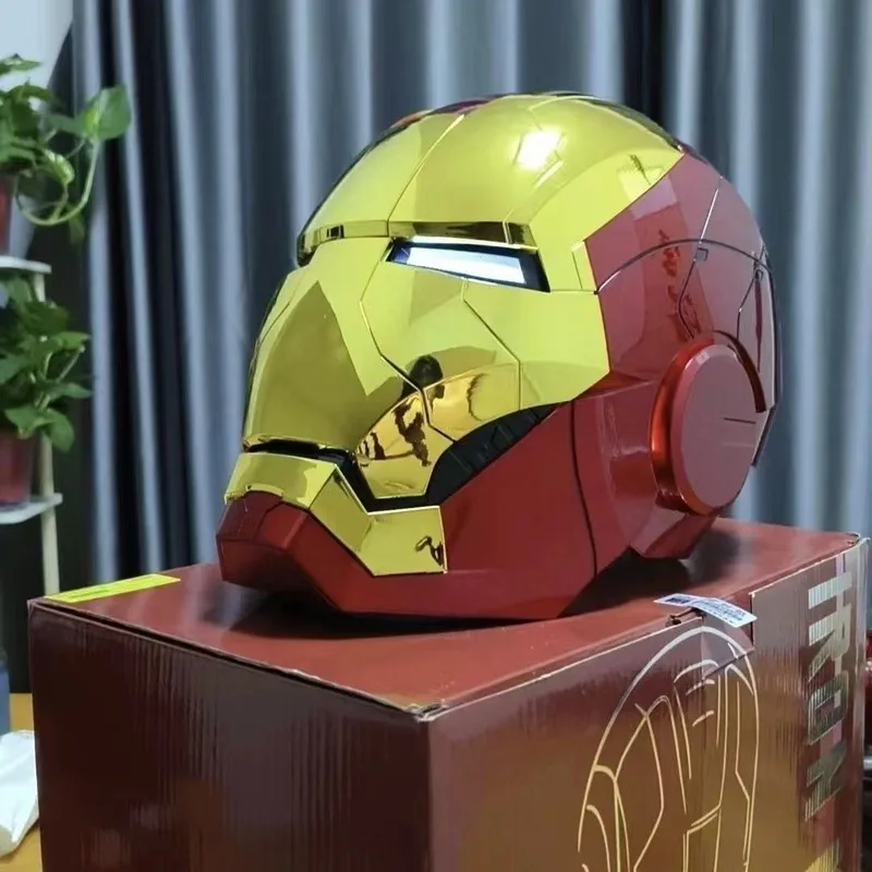 Hot Jarvis Iron Man Helmet Mk5 Real Man Wearable And Deformable Voice Controlled Electric Opening And Touching Remote Control Ak