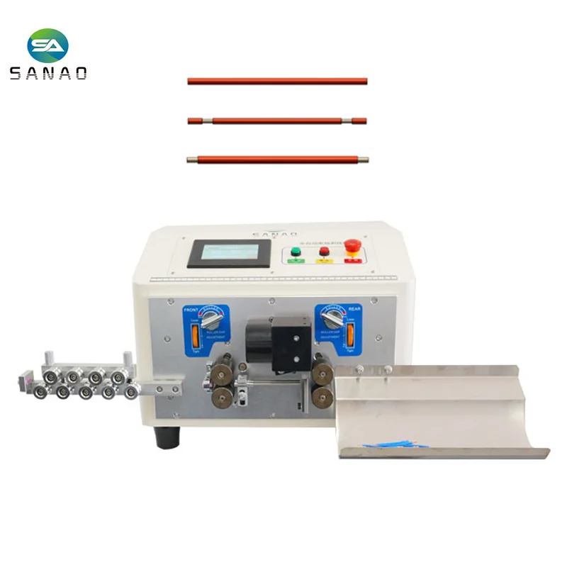 SA-8200C Automatic Computer Cable Stripper and Cutter Copper Wire Insulation   Machine Wire Cutting and Stripping Machine