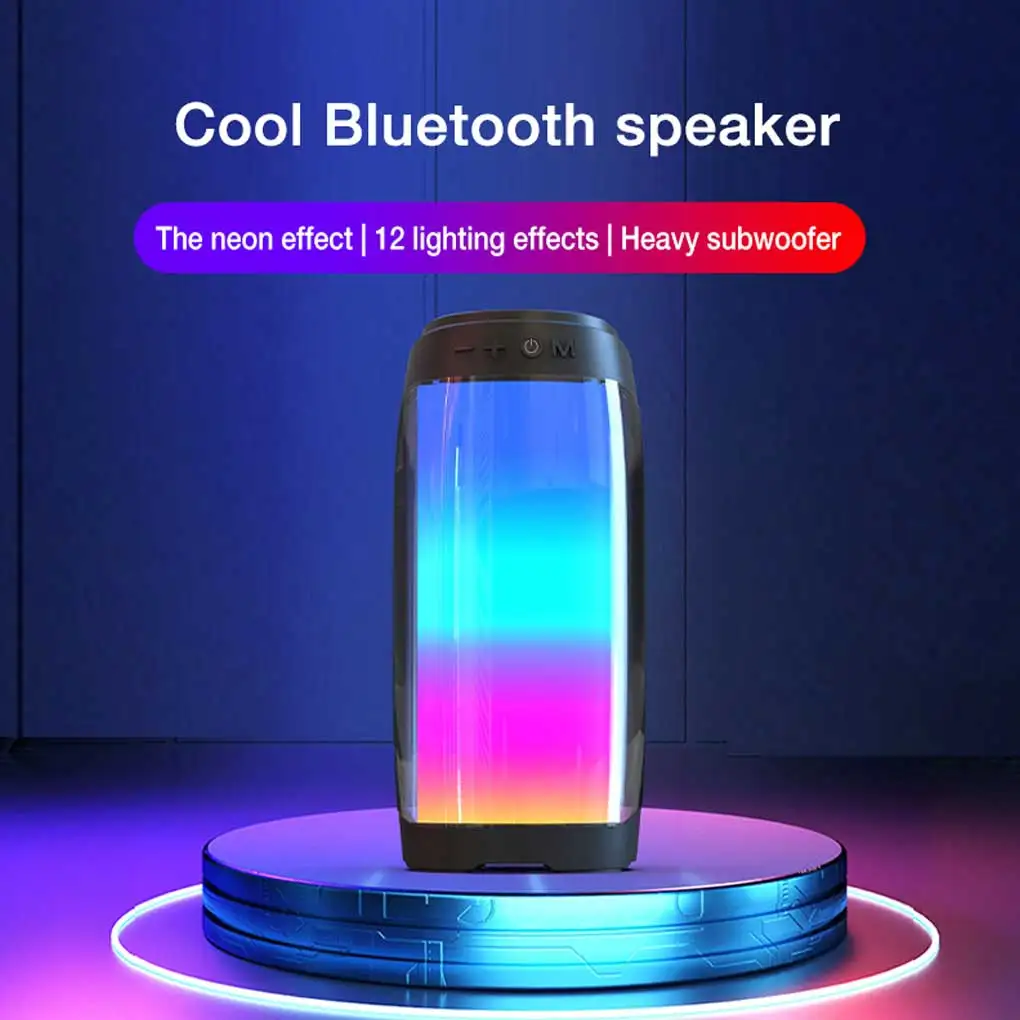 

Wireless Speaker Loudspeaker Light Memory Card Hands-free Sound Box White