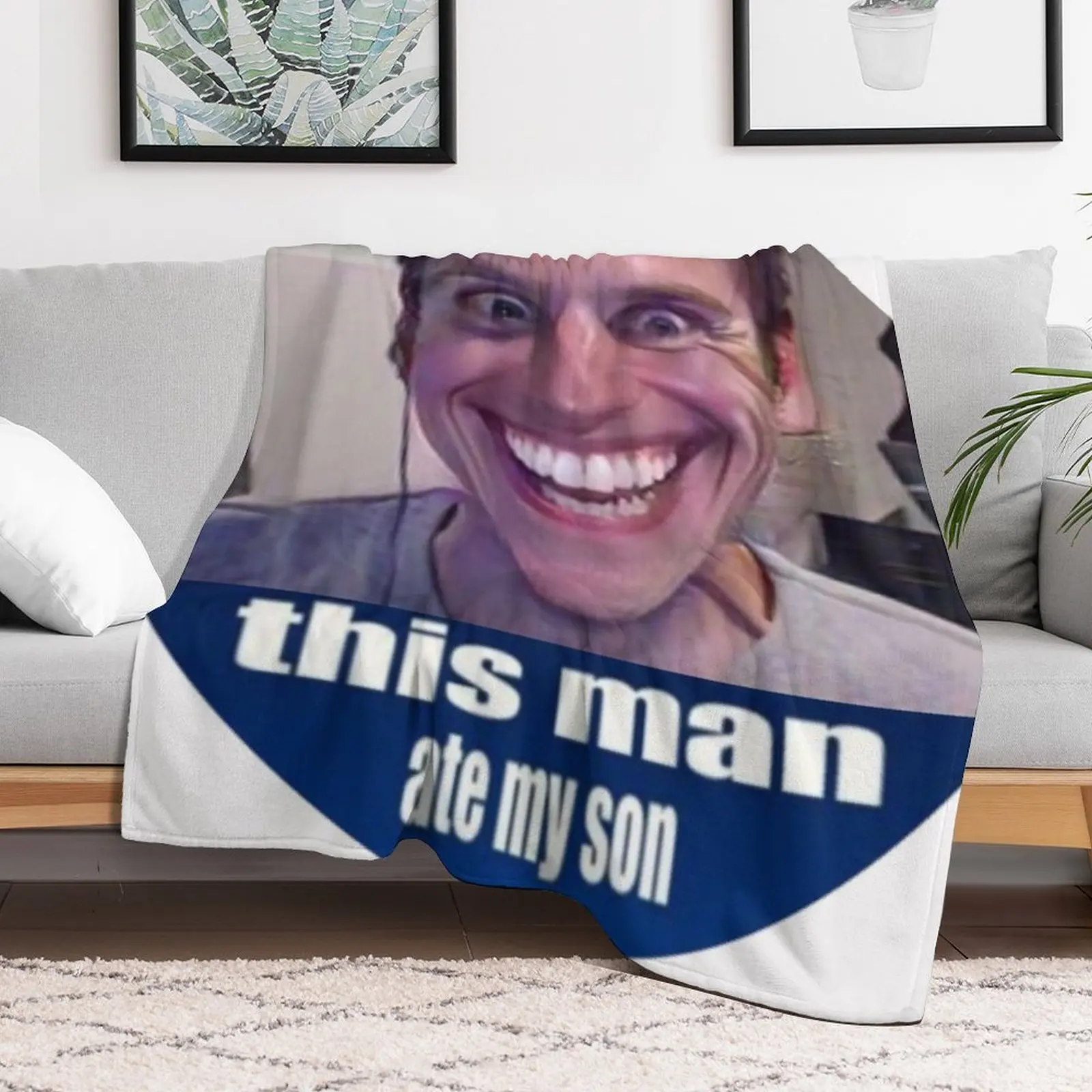 jerma ate my son Throw Blanket Warm Blankets Sofas Of Decoration Soft warm for winter Blankets