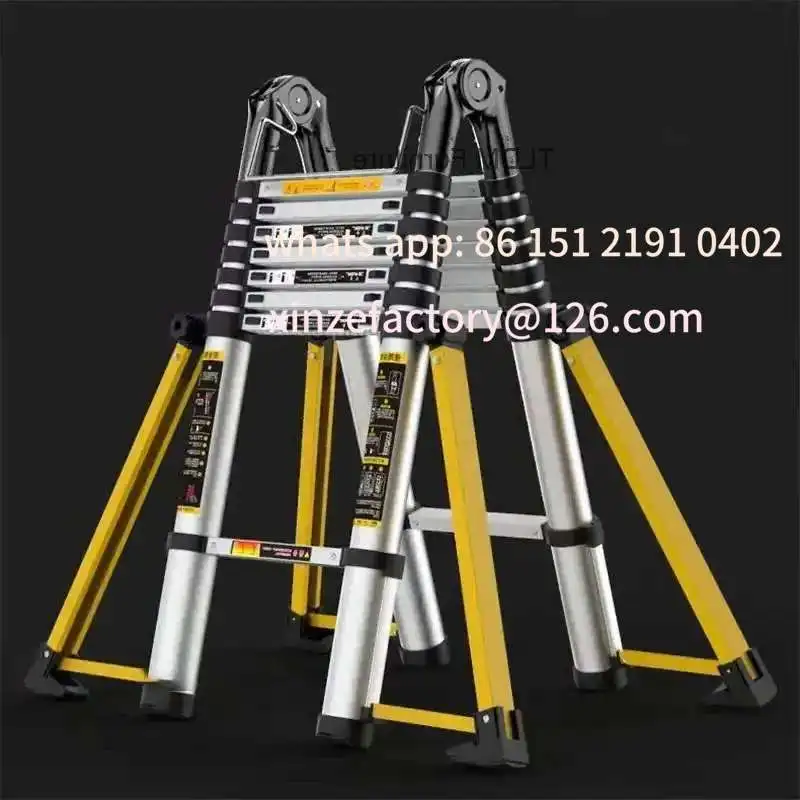 

Customizable Alloy Multifunction Telescopic Ladders Household Folding Herringbone Ladder Safety Engineering Ladders Lif