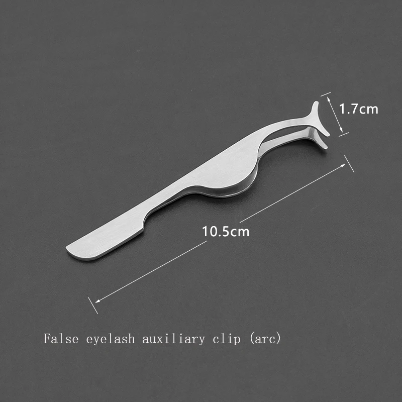 Stainless steel false eyelash assisted crescent-shaped implant eyelash assistive device mascara division tweezers