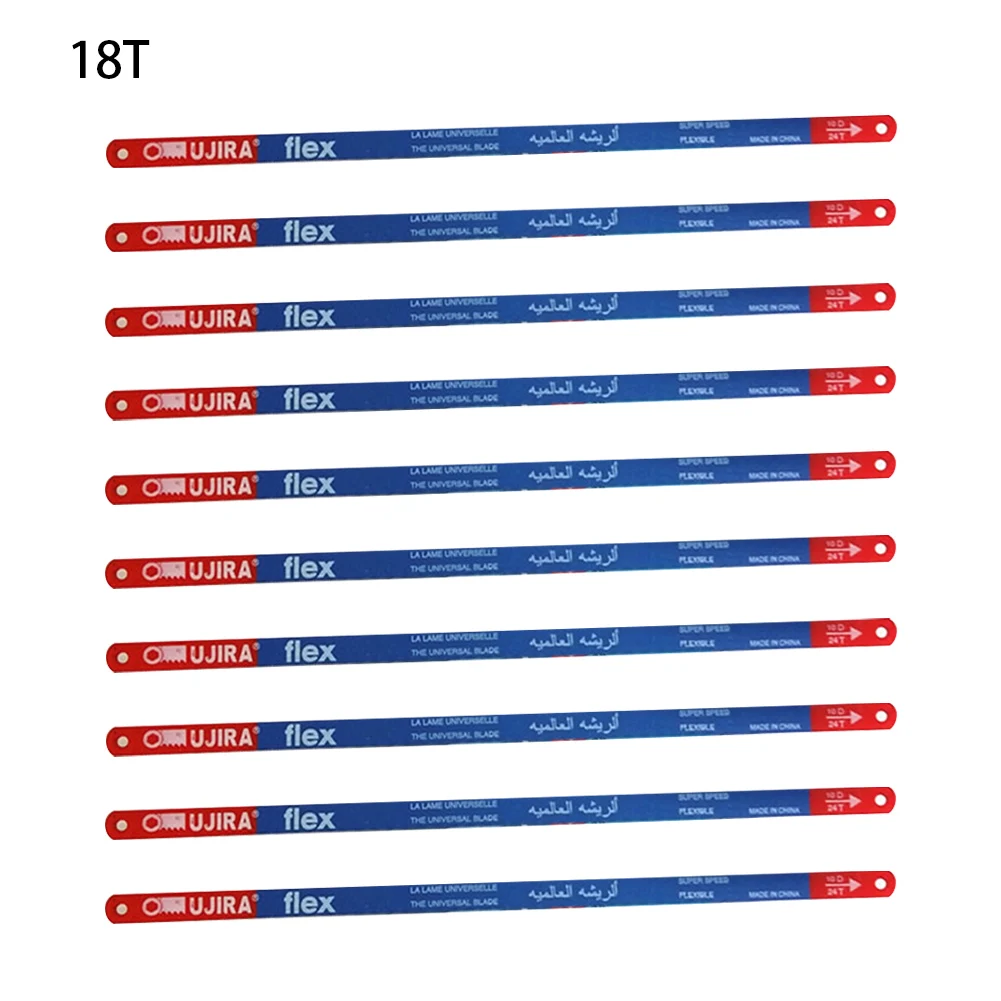 10 Uds hoja de sierra para metales 300mm hojas de sierra manual 14T/18T/24T bimetálica para carne corte de madera herramientas manuales herramientas de corte de carpintería