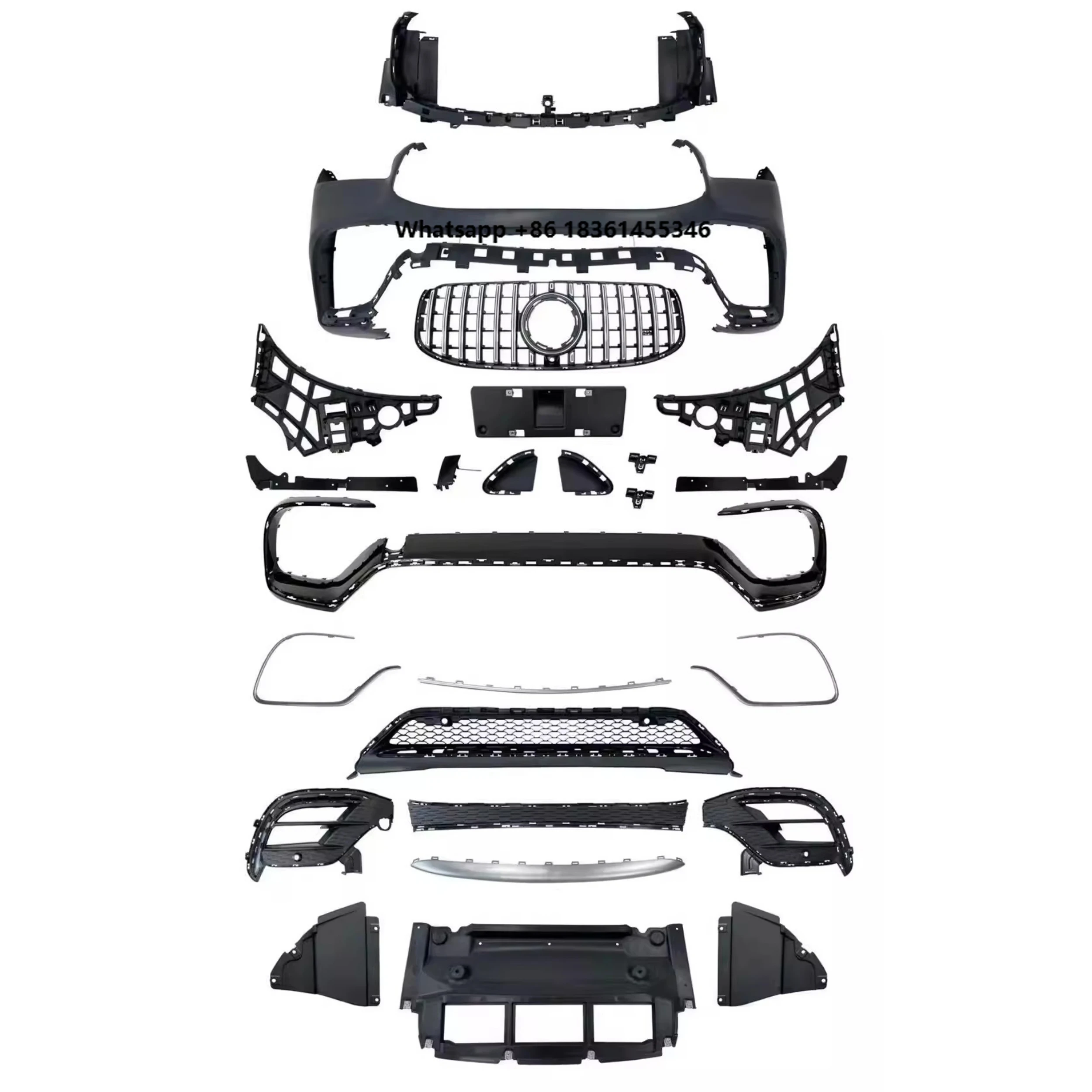 

For GLS400 GLS450 modified Eyebrow Front Rear Lip Fog Lamp Frame Strip Body Kit Front Rear Bumper Grill Mask