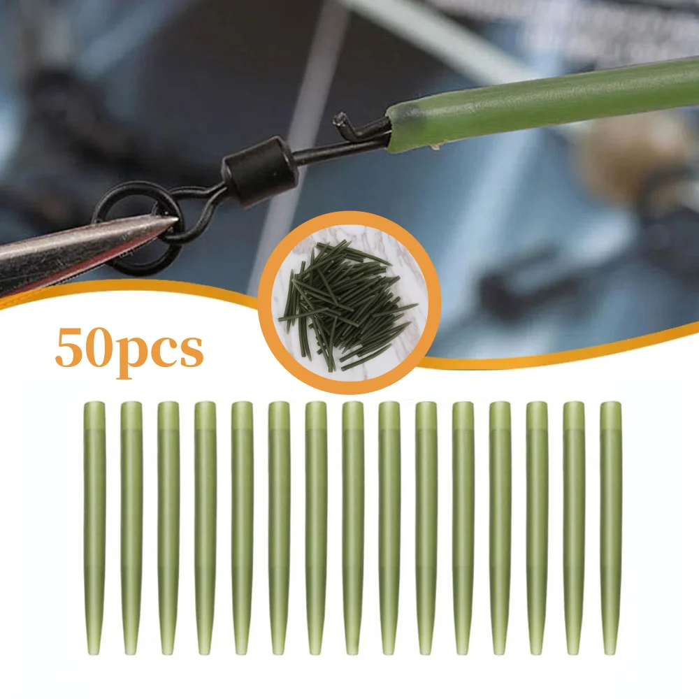 

50pcs Carp Fishing Accessories Lead Clip Quick Change Swivel Tail Rubber Anti Tangle Sleeves for Carp Rigs Coarse Fishing Tackle