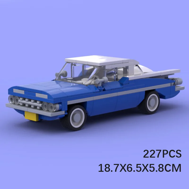 Moc Technische Auto Film 1959 Bel Air Chevroleted Impala Snelheid Kampioenen Voertuigen Sets Bouwstenen Speelgoed Kerstcadeau