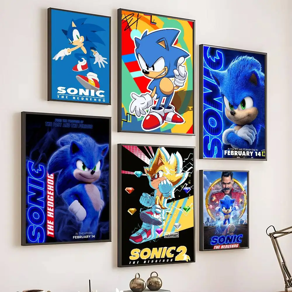 Supersonic-S-Sonic-Game Poster Self-adhesive Art Waterproof Paper Sticker Coffee House Bar Room Wall Decor