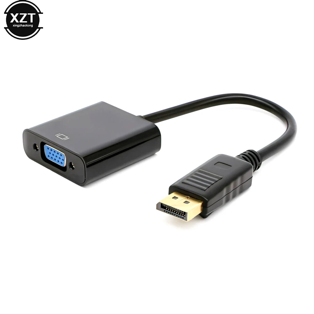 DP to VGA Adapter Cable 1080P DisplayPort Male to VGA Female Converter Adapter For Projector HDTV Laptop Computer