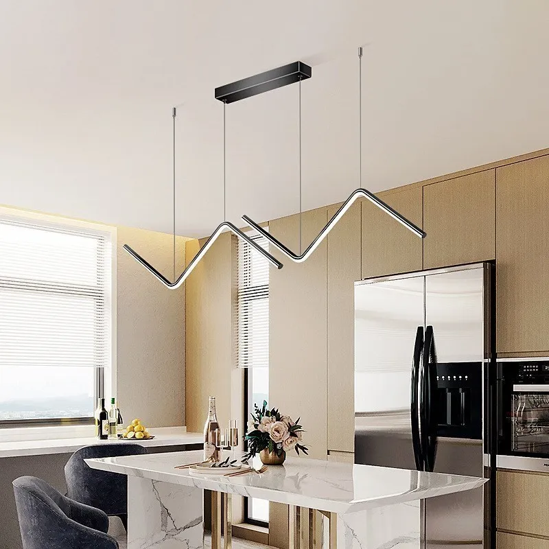 Plafonnier LED suspendu au design moderne, design géométrique, luminaire décoratif d'intérieur, idéal pour un salon, une cuisine, un restaurant, un bureau ou un café