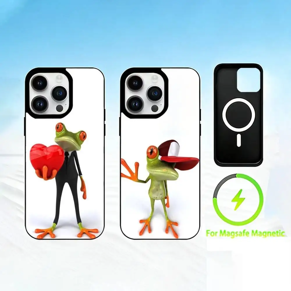 

A-Abstract A-art F-frog Phone Case For iPhone 17 16 15 14 13 12 Pro Max Plus for Mirror Wireless Magnetic Cover