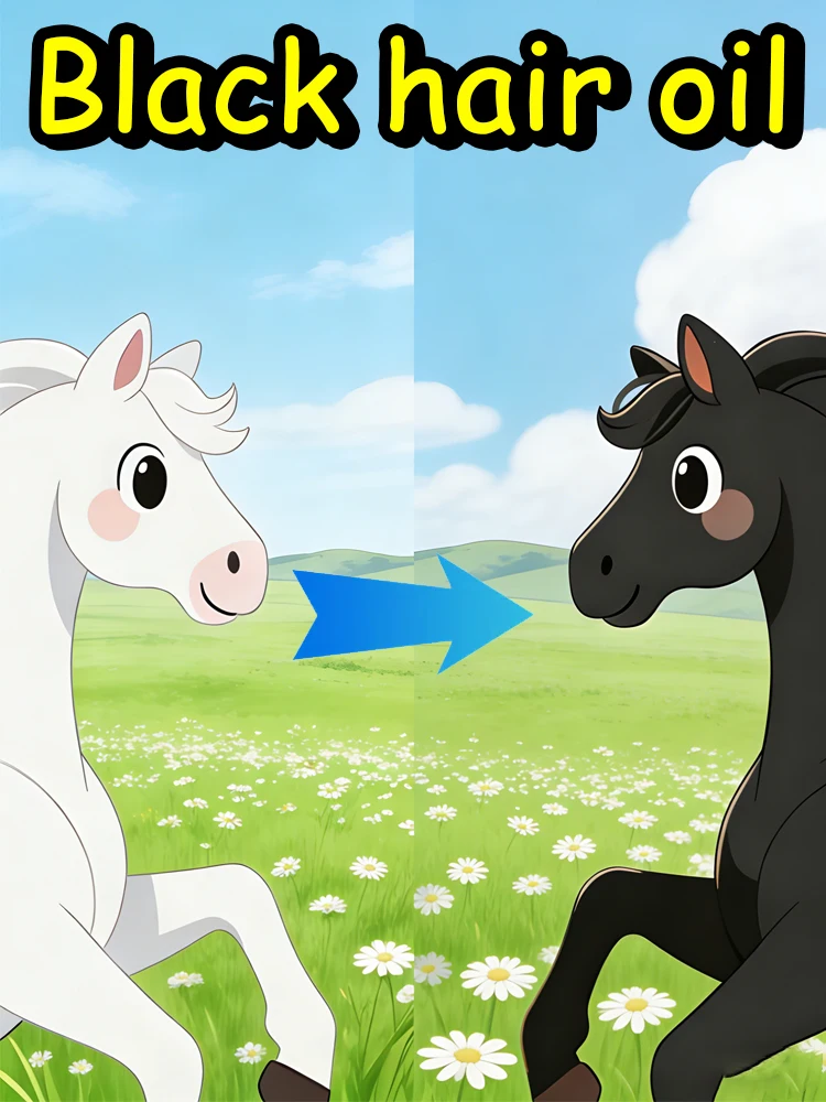 

Natural herbal ginseng hair and beard repair serum: Turns gray and white hair black, with fast results.