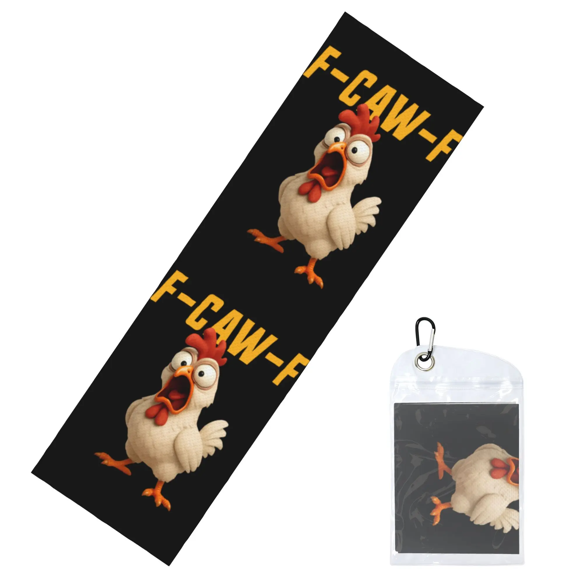 Cold Exercise Towel Funny F-Caw-F Chicken FCAWF Beach Sports Yoga Swimming Camping Towel Refreshing Sports Scarf Face Towels