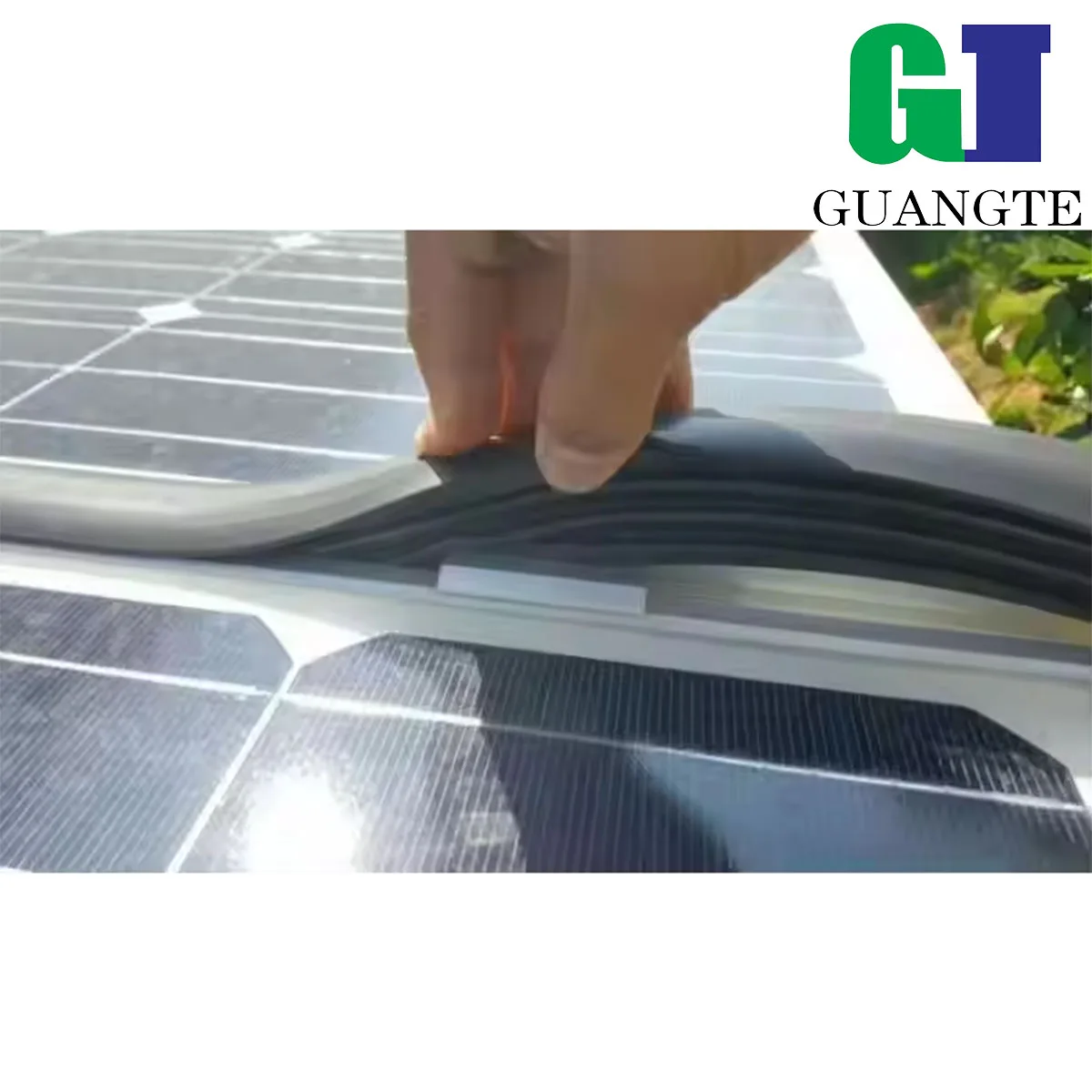 1M T-shape Epdm PVC TPE Extrusion Rubber Sealing Strip For Solar Photovoltaic Bracket Metal Cable Trench Cover Monocrystalline