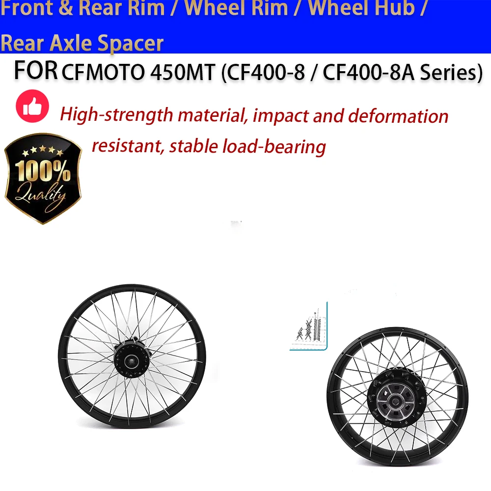 For CFMOTO 450MT Front Rear Wheel Rim Hub Rear Axle Spacer Llanta Moto Rin Moto
