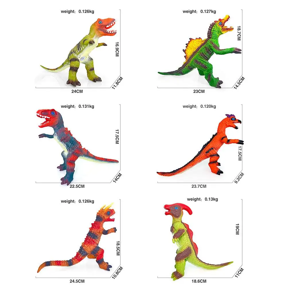 Dinosaur Simulation Animal Model Soft Gel Sound Archaeopteryx Children's Gift Toy Dinosaur World Material Safe And Realistic