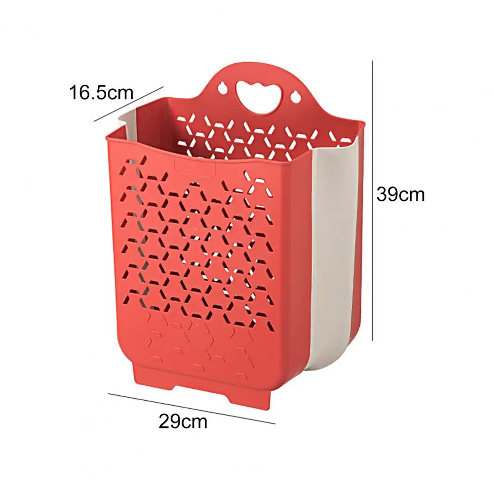 Kosz w kształcie wiadra do przechowywania naścienny stabilny stojący Hollow kosz na pranie składane brudne ubrania łazienka gadżet