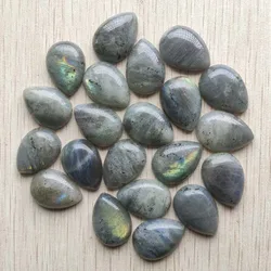 Wholesale 20pcs/lot natural Labradorite stone water drop cabochon beads 18x25mm for jewelry accessories making free shipping