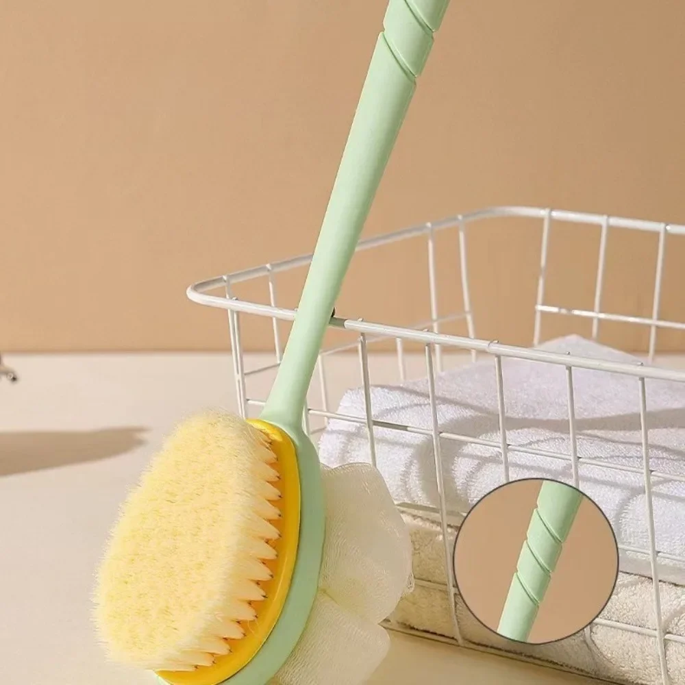 

Dual Side Body Scrubber Long Handle Back Brush With Soft And Exfoliating Bristles For Shower Massage And Skin Care